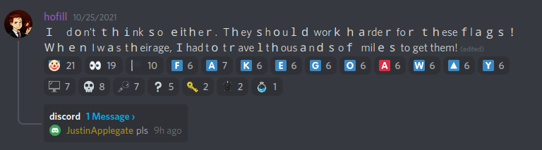 A suspicious message from the author of the challenge